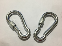 Iron hook galvanized iron mountaineering hook locking spring hook spring buckle 10*100mm