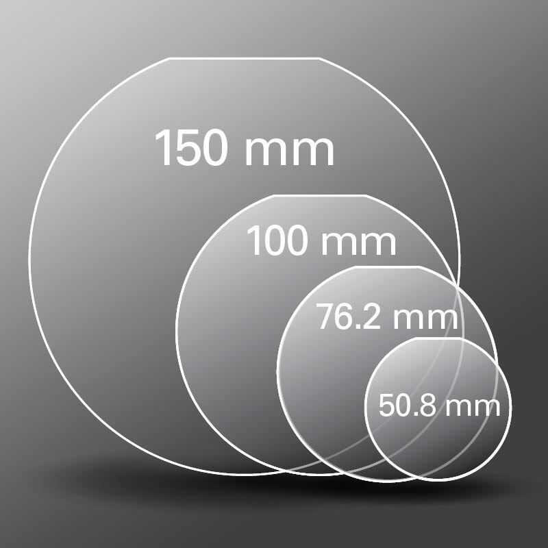 定制ST切型石英片/42&deg;45&lsquo;&plusmn;5&rsquo;/50.8&plusmn;0.1mm/1&plusmn;0.02mm/有flat