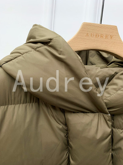 2021 Winter New Fashion Side Cross Strap Hooded Warm Straight Mid-Length White Duck down Jacket