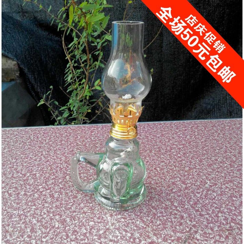Chaoshan worship god supplies glass lamp chimney lamp kerosene lamp soil oil lamp God front oil lamp