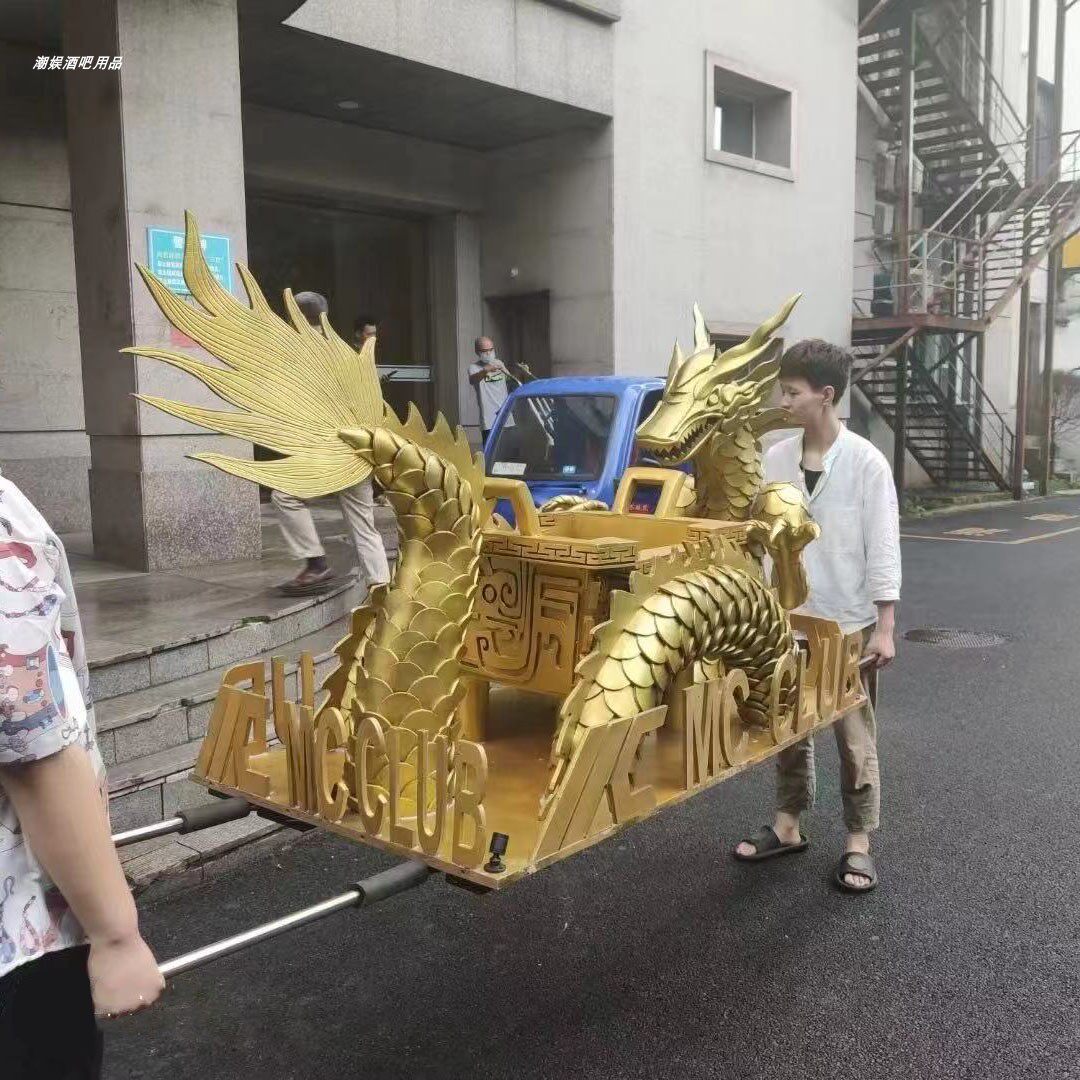 Bar on wine prop new golden dragon Chinese dragon Xiu wine wine high-forced guest sense of imperial ceremony
