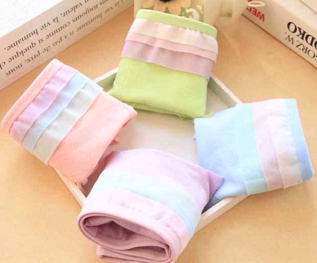 4 túi đồ lót nữ, đồ lót nữ dễ thương, đồ lót nữ, cotton, thắt lưng nhỏ, quần lót tam giác cotton quần lót triumph thun lạnh