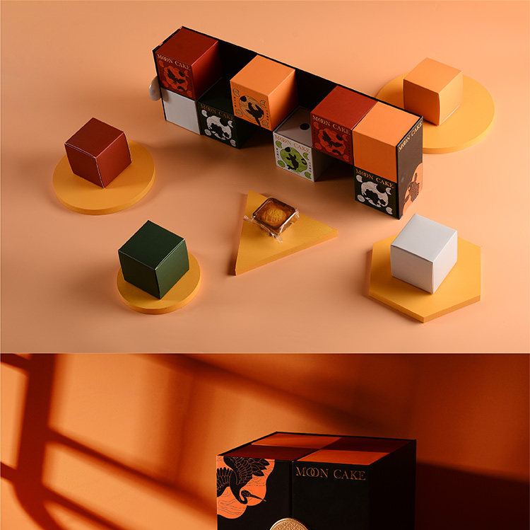 中秋礼品包装 盒适 中秋月饼礼品盒子高档创意国潮风包装盒双层空盒纸8现货定制