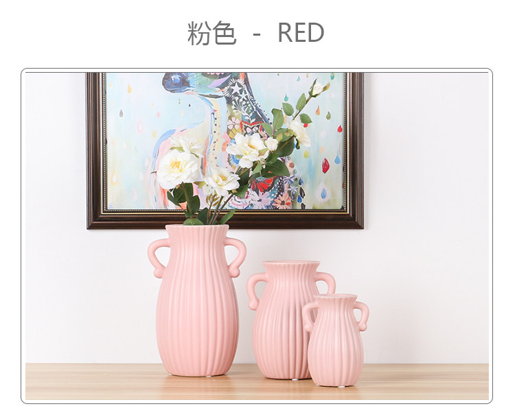 The 2023 new style ceramic vase is a creative, simple and modern ceramic vase that can hold water, fresh flowers, and is suitable for living room, dining table, home decoration, and dry flower arrangement pic 11