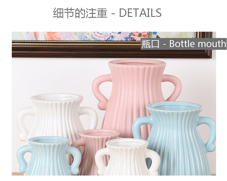 The 2023 new style ceramic vase is a creative, simple and modern ceramic vase that can hold water, fresh flowers, and is suitable for living room, dining table, home decoration, and dry flower arrangement pic 15