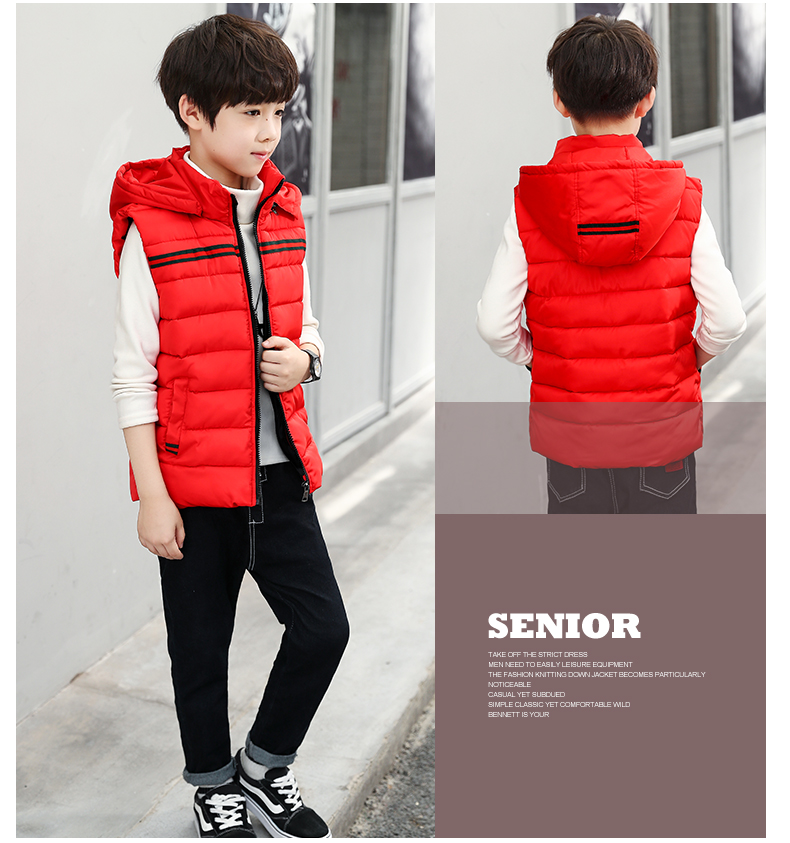 Áo vest bé trai mùa thu và mùa đông chất liệu cotton 2018 trẻ em mới mặc phiên bản Hàn Quốc cho bé trai áo vest dày áo gile trẻ em nam
