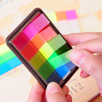 Student fluorescent film indicator label sticker Removable classification sticker Post-it note strip index note Pepsi sticker Book sticker