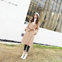 2022 flush in the clear cabin with a long strip of lace bifacial great coat wool Korean version of the wool jacket female XW RCJW84903C