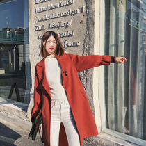 Anti-Ji Qingkura Han 2022 Spring Winter New Pine Girl with Loose Fur Coat With a Two-Face Wool Coat