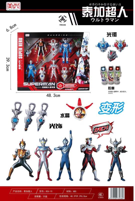 Simulation puzzle toy deformation sublimator suit 856-10 light sound cartoon children's toy mixed batch