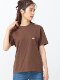 Japanese Trendy Brand Spring/Summer New Product Simple Versatile Pocket Embroidery Retro Solid Color Women's T-Shirt Short Sleeve Danton