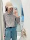 Japanese Order Autumn and Winter Simple Retro Mandarin Collar Doll Stripe Double-Layer Gauze Solid Color Women's Shirt Long-Sleeved Blouse