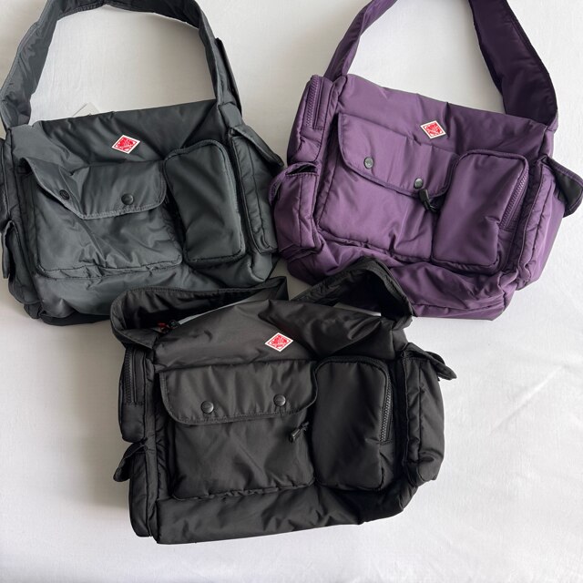 Japanese Trendy Brand Retro Autumn and Winter New Solid Color Workwear Simple Unisex Shoulder Bag Underarm Bag Casual Bag Danton