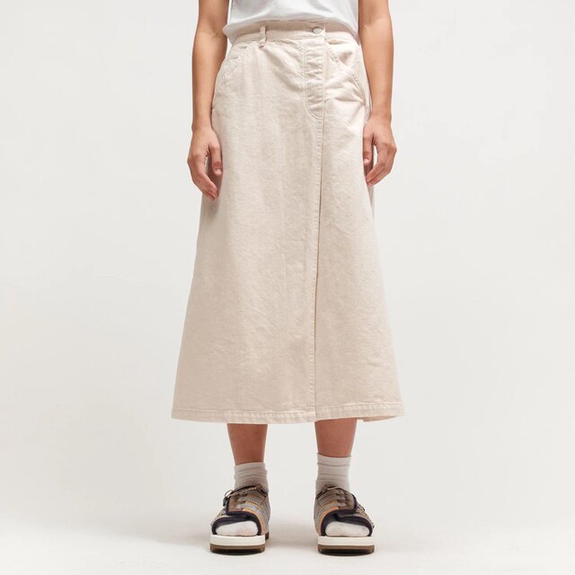 Japanese Trendy Brand Spring and Summer Retro Asymmetrical One-Piece Elastic Waist Women's Denim A-Line Skirt Danton