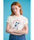 Japanese Trendy Brand Spring/Summer New Product Simple Round Neck Letter Cartoon Print Seamless Women's T-Shirt Short Sleeve Pure Cotton