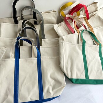 Japanese Order New Classic Patchwork Color-Block Workwear Canvas Oversized Unisex Tote Bag Shoulder Bag Handbag Llbean