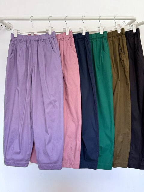 Japanese Order Spring/Summer Elastic Waist Loose Simple Versatile Thin Candy Color Cuffed Women's Casual Pants Carrot Pants