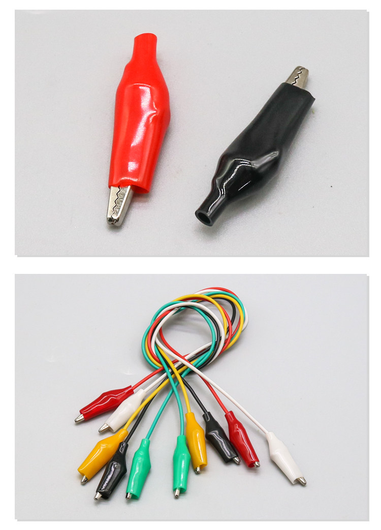 多款鳄鱼夹子护套夹小电瓶电线电源夹接搭电测试夹大中小号连电路详情4