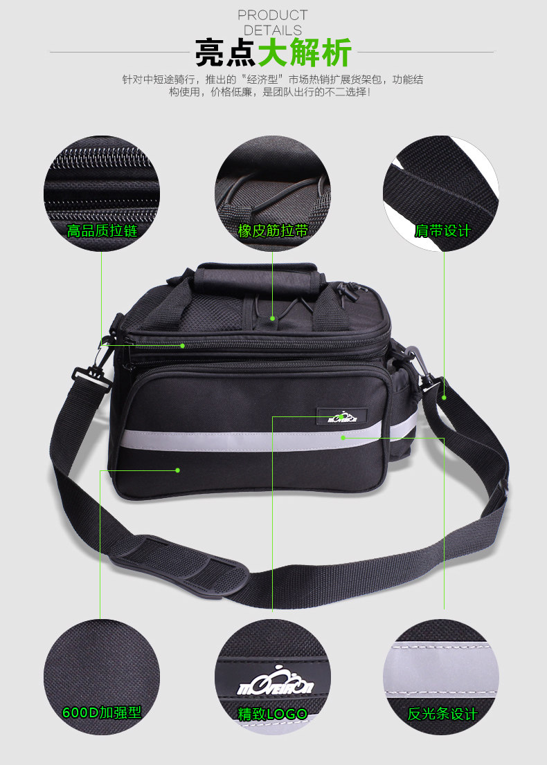 Sacoche pour vélo mixte YANHO - Ref 2218737 Image 9