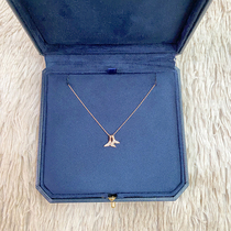 Fish tail sterling silver rose gold necklace female light luxury niche Joker temperament explosions lock chain 2021 new