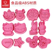 3d cookie cắt khuôn ép nhỏ dễ thương hoạt hình bánh quy nướng dụng cụ mài dụng cụ làm bánh gia đình - Tự làm khuôn nướng