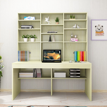 LOFT wooden desk bookshelf combination home desk simple study Double Writing desk computer desktop table