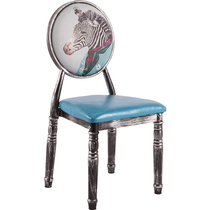 Chinese style neoclassical home Chinese style simple retro wrought iron metal meal stool makeup round stool hotel chair
