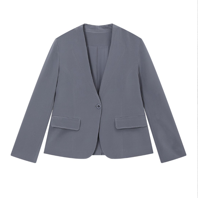 【F·J】Heavy Silk Stretch Crepe Suit Casual Slimming Jacket Commuter Women's Suit Fj6001 【F·J】Heavy Silk Stretch Crepe Suit Casual Slimming Jacket Commuter Women's Suit Fj6001