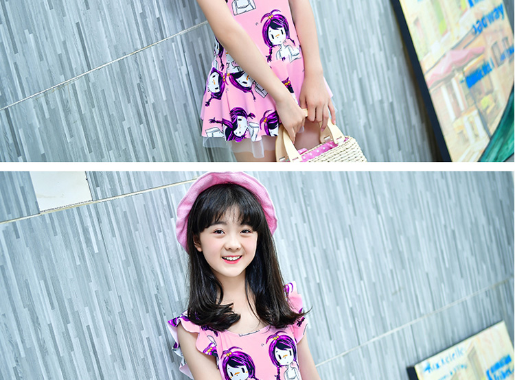 Đồ bơi trẻ em mới cho bé gái Đồ bơi liền thân váy công chúa mỏng manh bảo thủ kiểu mẫu quần bơi lò xo quần bơi đồ bơi trẻ em nam