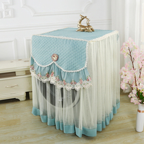 European-style lace washing machine cover dust cover drum automatic universal cover towel fabric luxury washing machine sunscreen cover