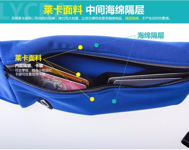 Chạy túi đa chức năng lỗ tai nghe 6 inch màn hình lớn phụ kiện điện thoại di động gói thể thao đóng dải phản quang vô hình 	túi đeo hông đựng dụng cụ	