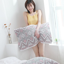 Cotton gauze couple single pair double cotton pillow towel large size soft breathable thick pillow headscarf