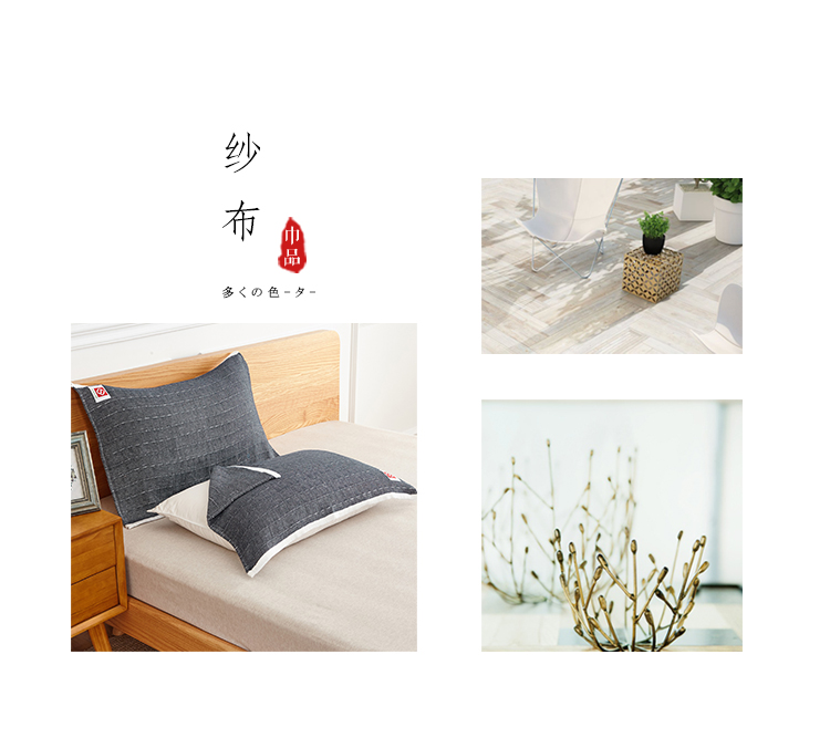 Khăn bông gối đôi gạc dày khăn gối đôi người lớn khăn gối mềm bông thoáng khí áo gối lụa