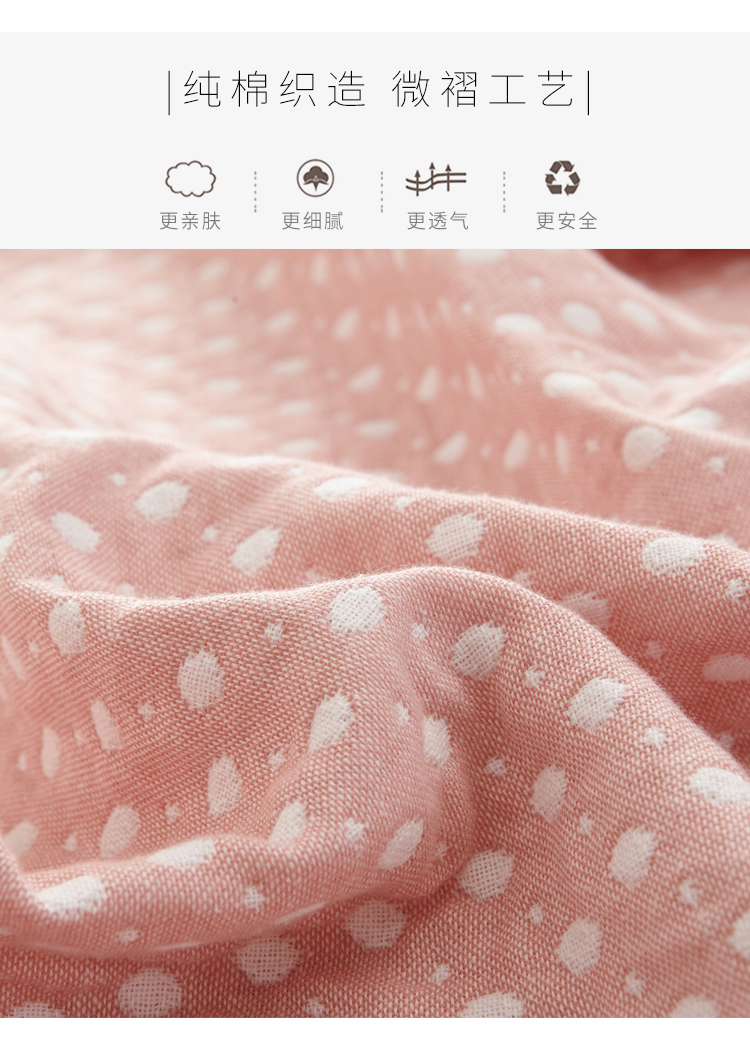 Khăn gối cotton chính hãng bốn lớp mềm và thoáng khí Khăn gối cotton dày để tăng thêm một chút gối đôi vỏ gối vuông