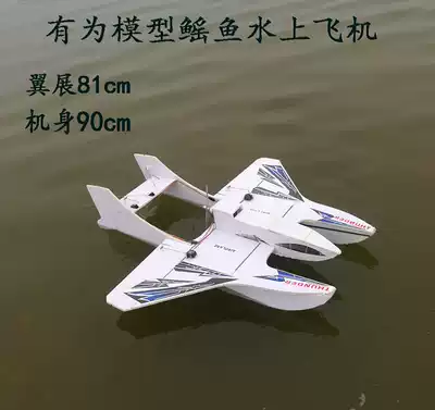 There is a model Ray seaplane water machine model KT plate magic pp plate resistant to crash model aircraft fixed wing