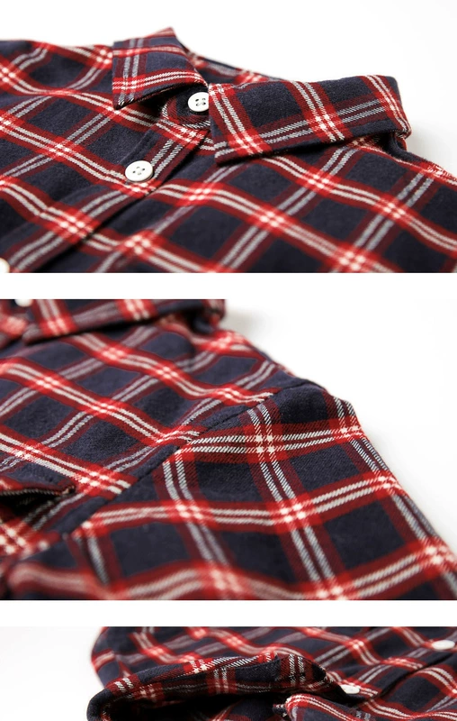Cotton 2018 Thu mới Trẻ em Cotton Kẻ sọc dài tay Áo sơ mi nam và nữ Áo cotton sơ mi nam cotton đẹp