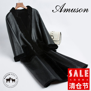 Cừu xén lông phụ nữ phần dài 2018 mới hai bên mặc lông một chiếc áo khoác da lông chống mùa đặc biệt