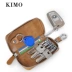 KIMO 2018 mới châu Âu và Mỹ da nam dây kéo ngắn ví da ví cầm tay túi xách khóa túi hộp đựng chìa khóa Trường hợp chính