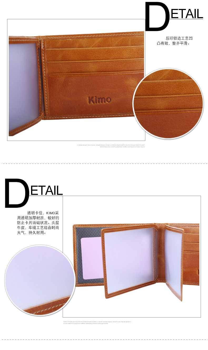 KIMO new châu Âu và Mỹ dầu thời trang nam da sáp và giấy phép lái xe clip da thẻ gói giấy phép lái xe túi đựng giấy tờ ô tô