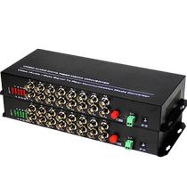 Tanghu 1U rack-mounted 16-channel video optical transceiver single multi-mode single fiber 1-channel reverse data FC port 20KM 1 pair