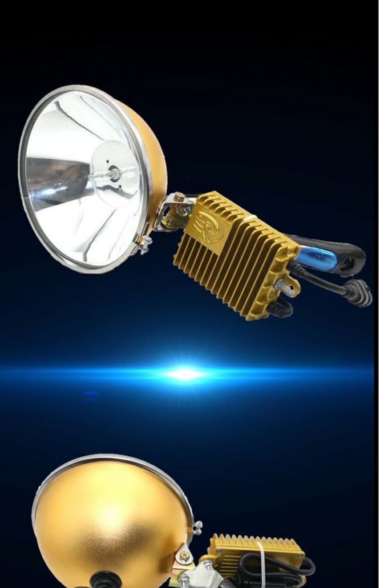 Đèn pin siêu sáng 100W chiếu sáng ngoài trời không thấm nước đêm câu cá trĩ Đèn Xenon cầm tay đèn Xenon tầm xa đèn pin siêu sáng x800