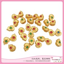 Loctite jewelry new 3D hard gold inlaid red corundum gold wishful gourd bracelet accessories Lutong