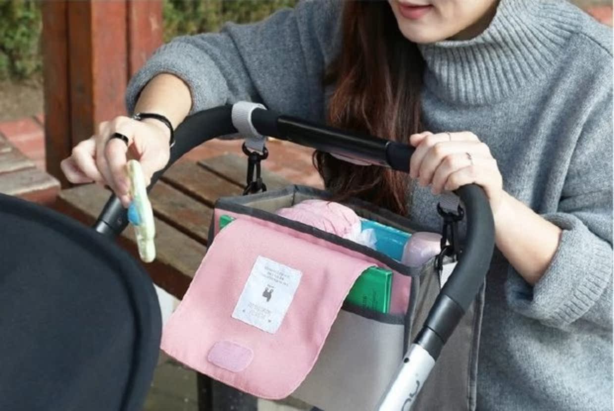 Hàn Quốc xe đẩy em bé túi lưu trữ túi mẹ móc giỏ lưu trữ trẻ em balo đựng đồ cho bé