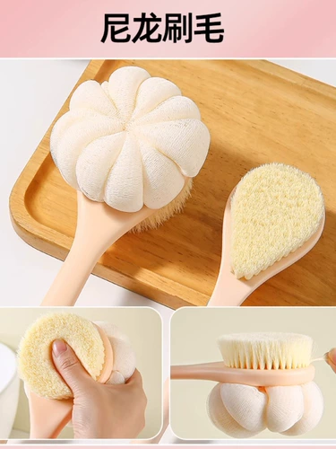 Купание щетки назад, обратно в спину, не просите с кисточкой с длинной ручкой, мягкой кистью, сдвоенной ванной, грязью, грязью, ванной пепла, артефактом спины