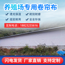Custom-made farm roll cord pig market roll curtain PE cloth knife scraper White transparent rain cloth thick cold and warm