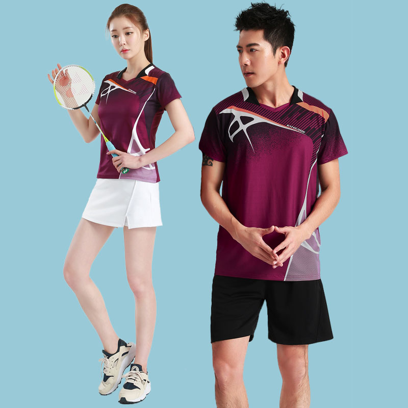 Badminton Blouses Men's Short Sleeves Women Speed Dry Sports Suit Qi Volleyball Competition Training Customized Table Tennis Clothes Team Clothing