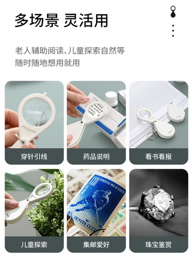 Складной брелок, лупа