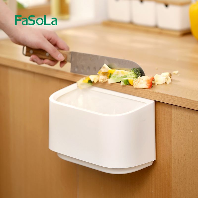 Kitchen trash wall hanging household suspension toilet toilet hanging wall mini-tray basket without cover