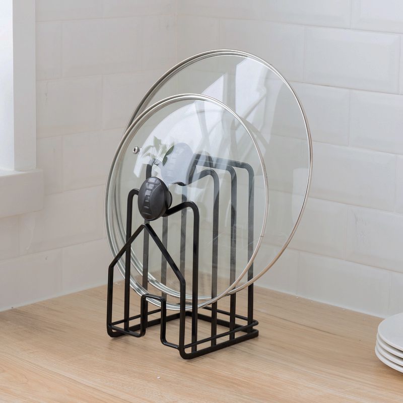 Multi-functional iron art cutting board frame multilayer chopping block shelf case board shelving kitchen supplies to put a lid on the shelf