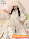 Three-Layer Quilted Nightgown for Women, 2025 New Winter Style, Fleece-Lined and Thickened, Cute Cartoon Home Pajamas, Long Robe for Autumn and Winter